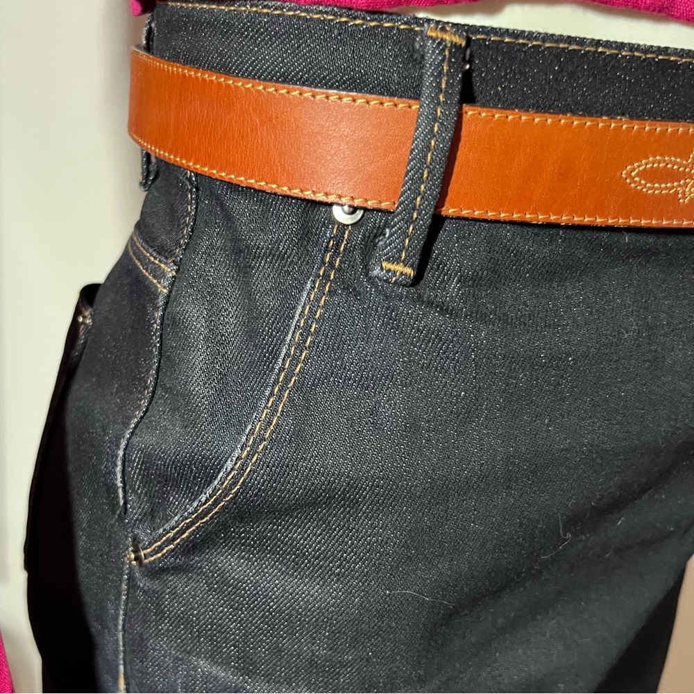 Silver Creek LEEGIN LEATHER Size 32 BELT Southwestern STEER - Picture 3 of 15